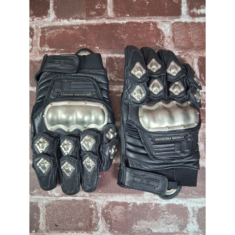 Original ICON TiMax Short Motorrad Gloves Titanium Mad Max  Armored Motorcycle